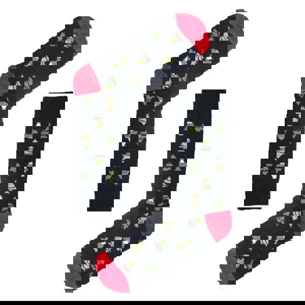 Jemsox 3 Pack Trees Design Organic Cotton Mens Socks Christmas Gift Set