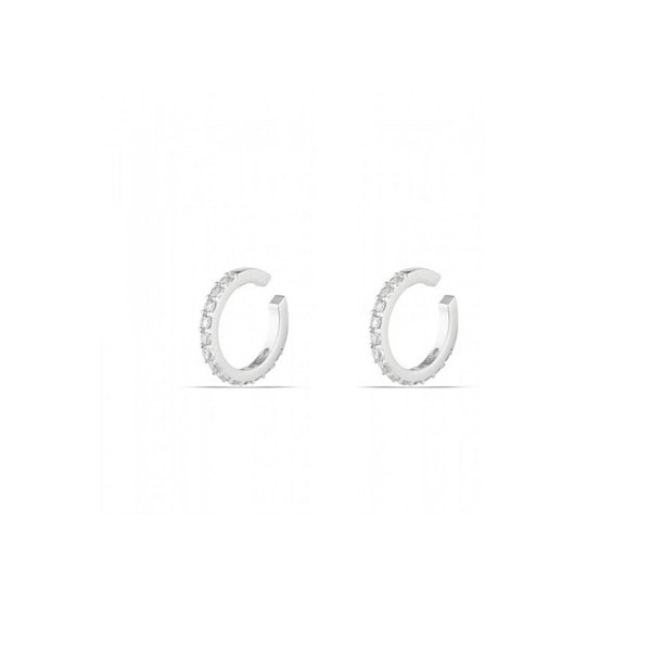 Spero London Cubic Zirconia Sterling Silver Ear Cuffs No Piercing - Pair