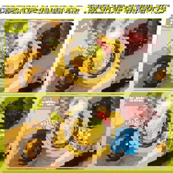 deAO Toys Kids Play Kitchen Fried Chicken Shop Pretend Food Truck with Lights