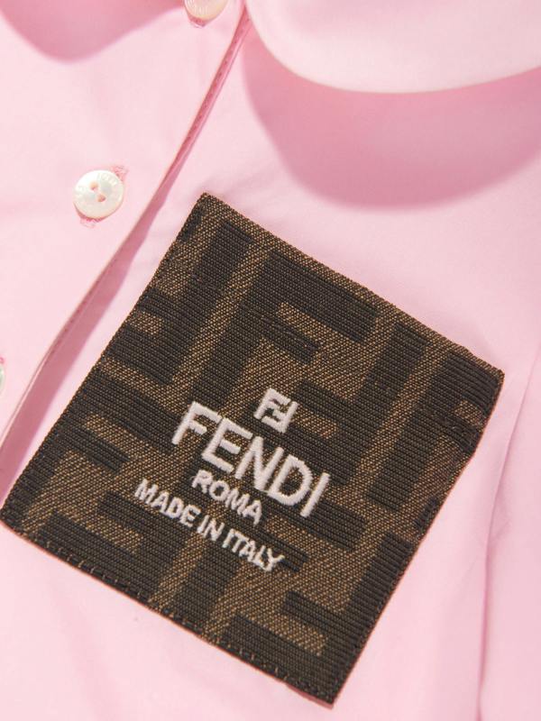 Fendi Kids Fendi Baby Girls FF Logo Shirt Dress in Pink
