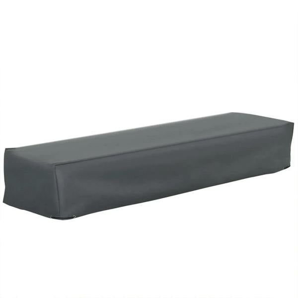 Grey outdoor rattan furniture protective cover, rectangular bench cover with secure fit