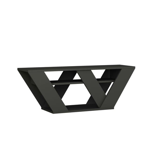 Decortie Pipralla Modern TV Stand Unit with Shelves for Up to 43" TVs 110cm