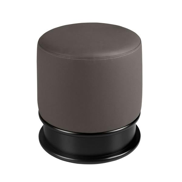 Angel Cerdá Dark grey leatherette pouffe 5135