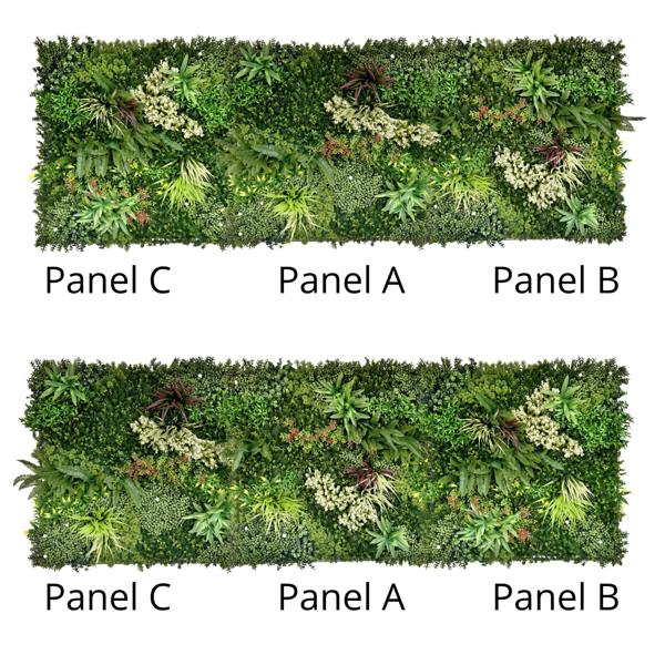 Combo of 3 Gala Premium Artificial Plants Green Wall Panels 1m x 1m - Evergreenery