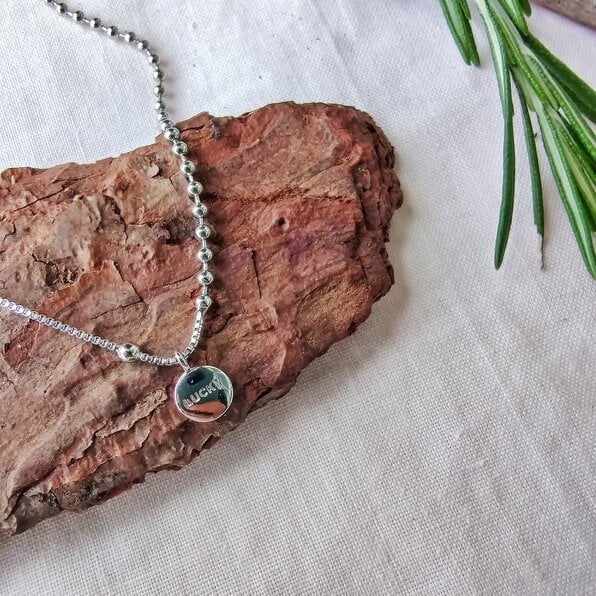 The Colourful Aura 925 Sterling Silver Lucky Charm Minimalist Dainty Dangle Choker Necklace