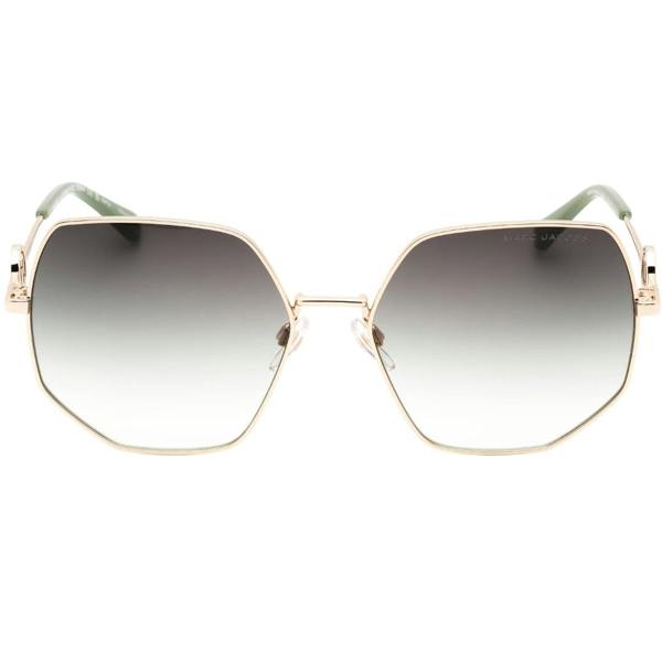 Marc Jacobs Green Leg Ends Gold Sunglasses One Size