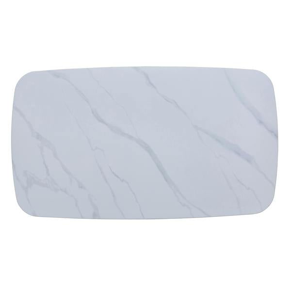 Core Products Aspen Rectangular Dining Table, White Sintered Stone