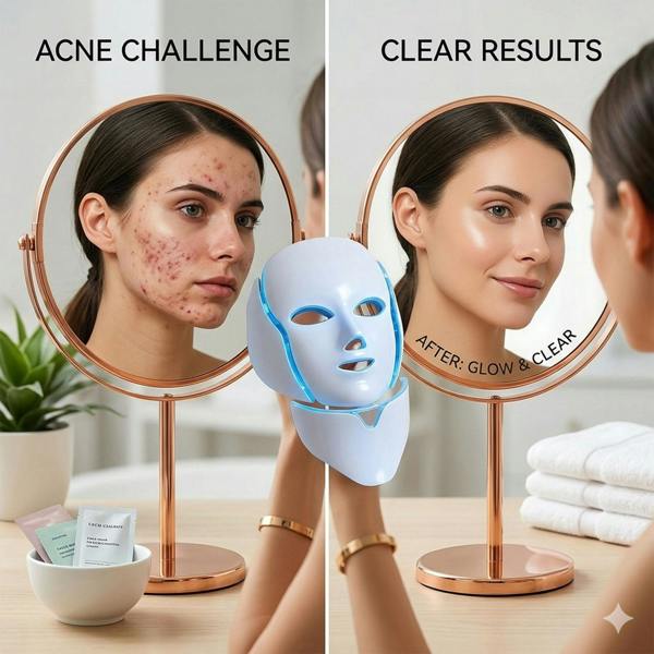 Dragodirect LED Face Neck Mask Skin Rejuvenation Anti-Wrinkle Acne