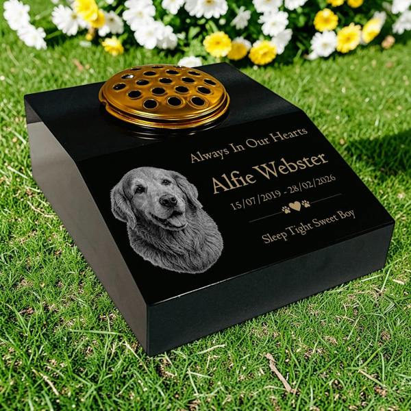 Memorials Direct Dog Memorial Granite Photo Desk
