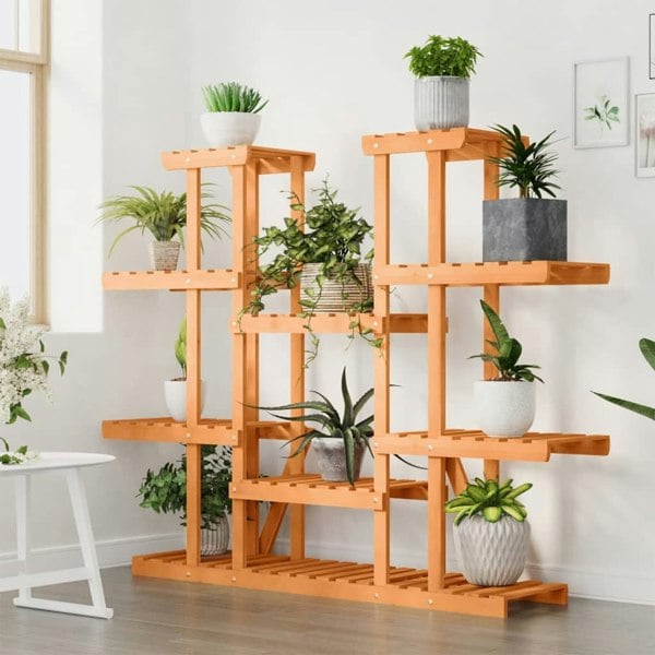 Berkfield Flower Stand 110x25x110.5 cm Solid Wood Fir