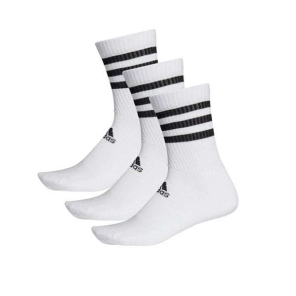 Adidas Unisex Adult Crew Socks (Pack of 3) - White