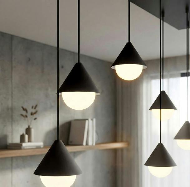 Emibig GIRO Pendant Lamp 6 x G9 Black