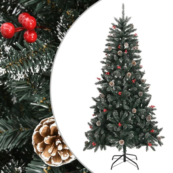 Berkfield Artificial Christmas Tree with Stand Green 210 cm PVC