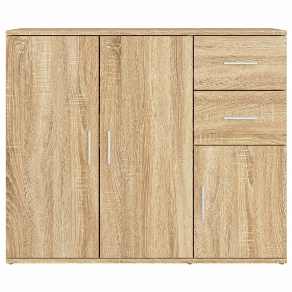 Berkfield Sideboard Sonoma Oak 91x29.5x75 cm Engineered Wood