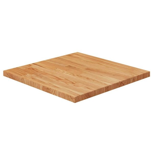 Berkfield Square Table Top Light Brown 50x50x2.5cm Treated Solid Wood Oak