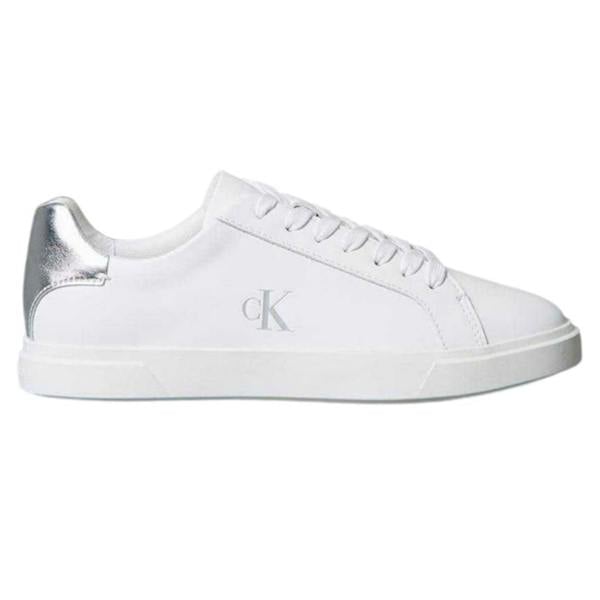 Calvin Klein Womens/Ladies Brooke Leather Court Trainers - White - 