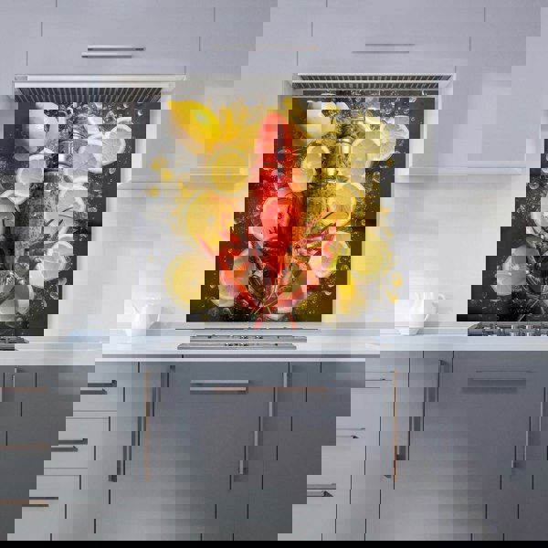 Warren Reed - Designer Lobster On Lemons Kitchen Splashback