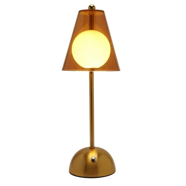 Hestia Bronze Glass Ball LED Touch Table Lamp