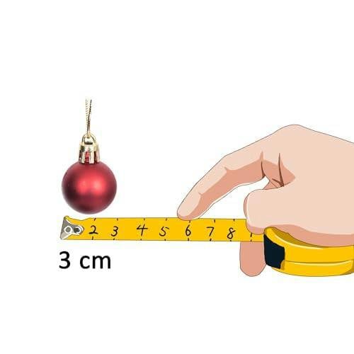 3cm Dark Red Shatterproof Christmas Baubles, 12 or 24 Pack for Festive Decorating image 8