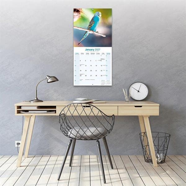 Budgerigars Calendar 2027, Wall Calendars, Month To View, Animals, Gift