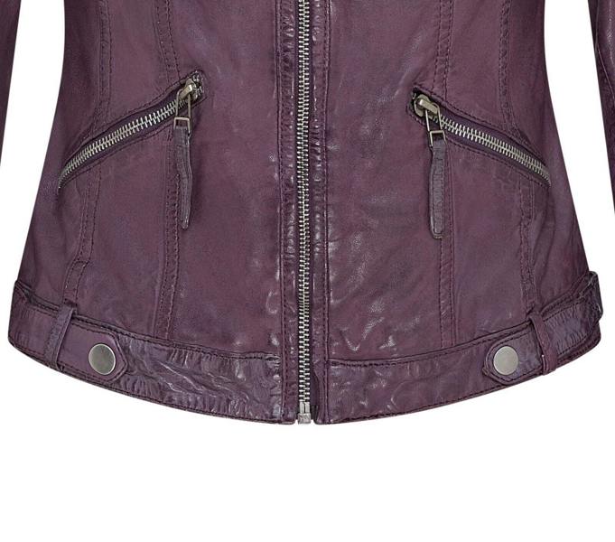 Infinity Leather Womens Hooded Classic Biker Jacket - Brazzaville