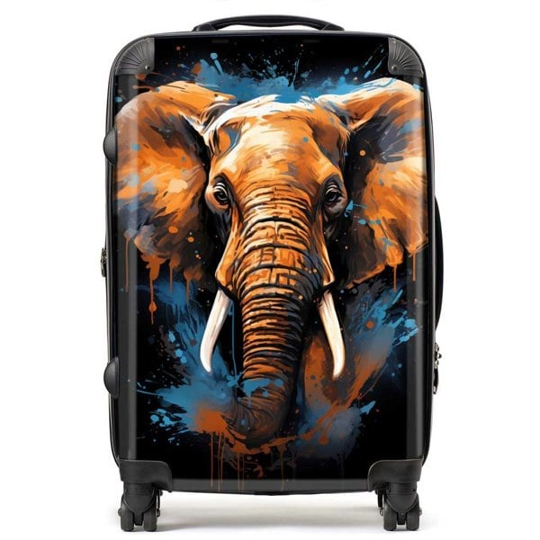 Warren Reed Splashart Elephant Blue Suitcase