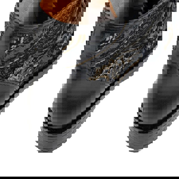 Embassy London Hedera - Black & Grey & Gold - Women's Suede Alpine Boot