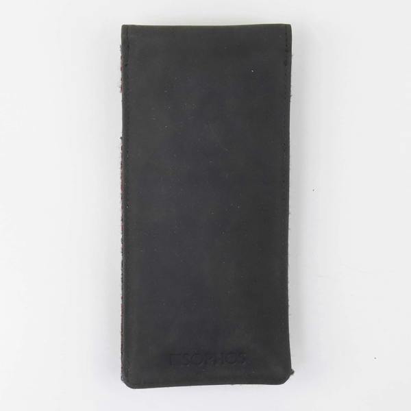 Sophos Harris Tweed Fold Over Glasses Case - Grey
