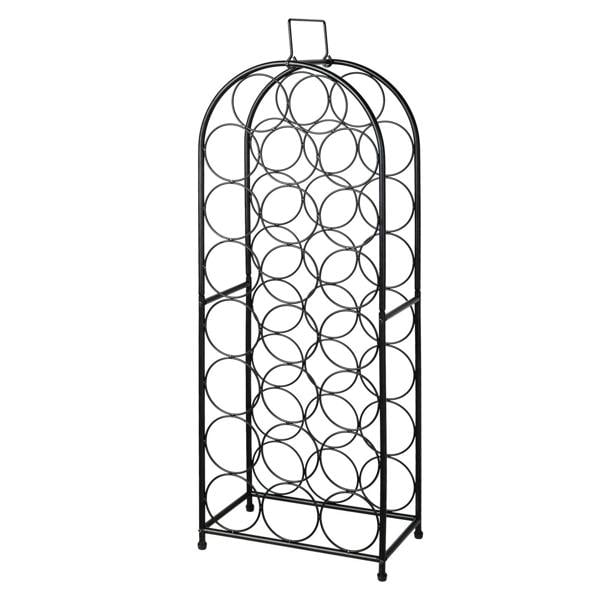 Levede Wine Rack 23 Bottles Freestanding Storage Organiser Stand Home Black