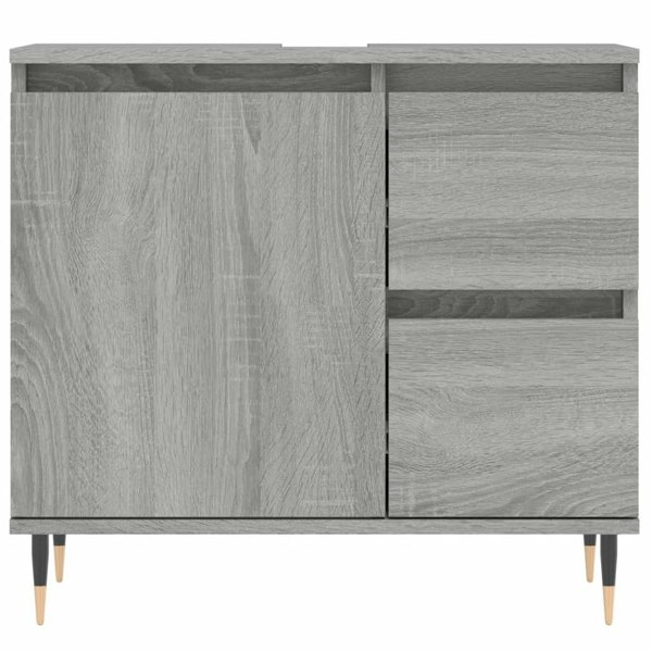 Berkfield Bathroom Cabinet Grey Sonoma 65x33x60 cm Engineered Wood