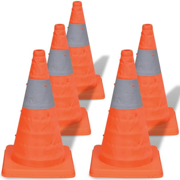 Berkfield 5 Pop-up Traffic Cones 42 cm