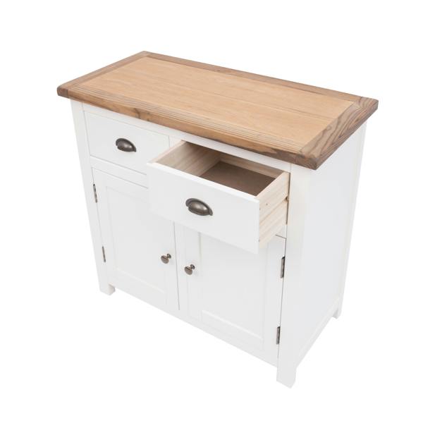Cabinet Bits Lovere Off White 2 Drawer 2 Door Sideboard Brass Cup Handle