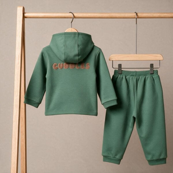 Mini Cuddles Woodland Top & Joggers (Green)