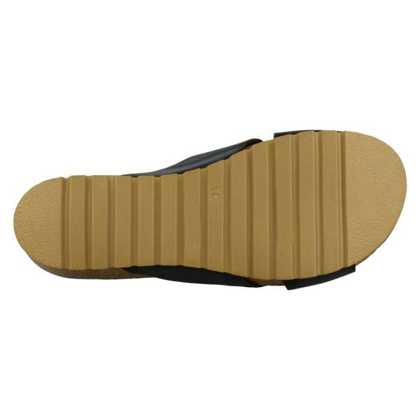 Down to Earth Ladies Down To Earth Mid Wedge X Vamp Mule Sandals