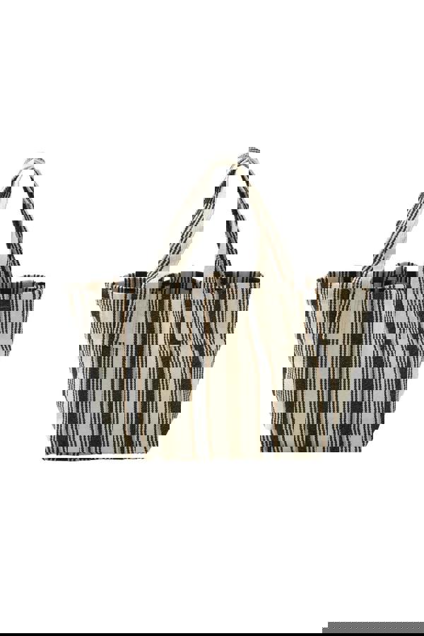 Striped Canvas Beach Bag