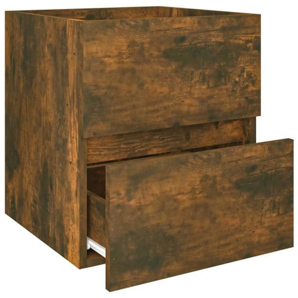 Berkfield Sink Cabinet Smoked Oak 41x38.5x45 cm Engineered Wood