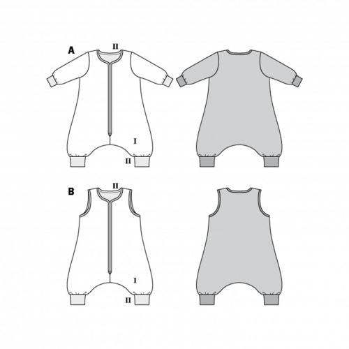 Burda Sewing Pattern 9298 Onesies For Kids and Babies, 68cm- 98cm - Easy
