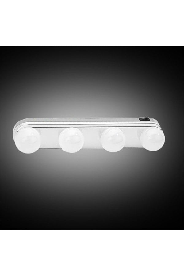 Living and Home Portable Cordless LED Makeup Light with 4 Bulbs