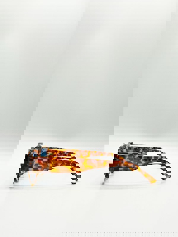 SVNX Rectangle plastic frame sunglasses with coloured lenses