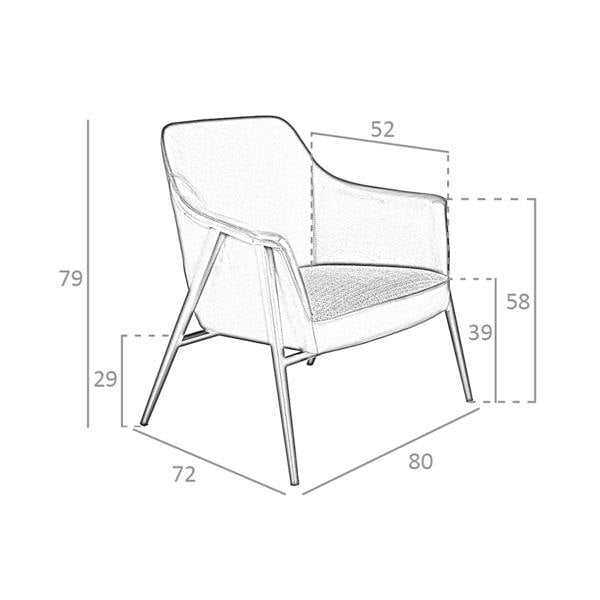 Angel Cerdá Grey Fabric and Black Leatherette Swivel Armchair 5080