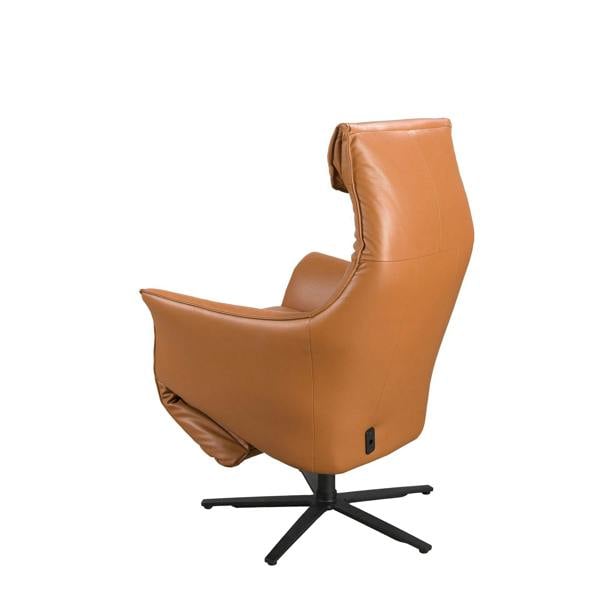 Angel Cerdá Brown Leather Swivel Armchair 5137