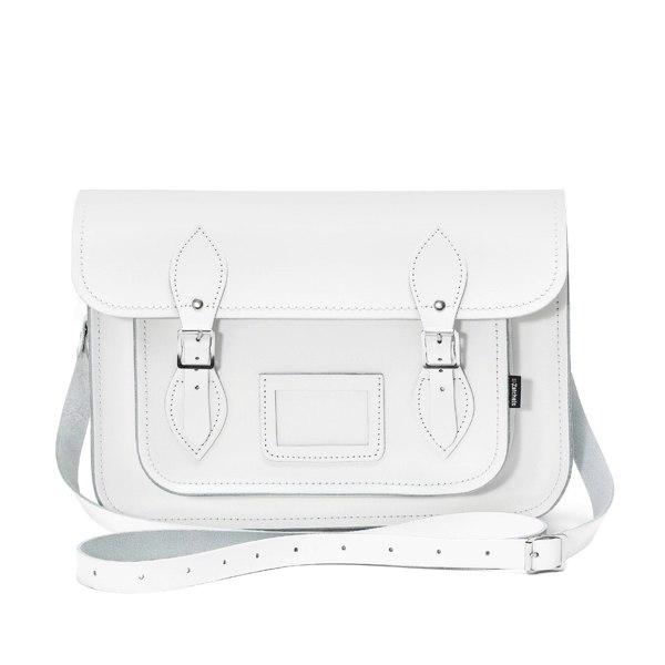 Zatchels Handmade Leather Satchel - White