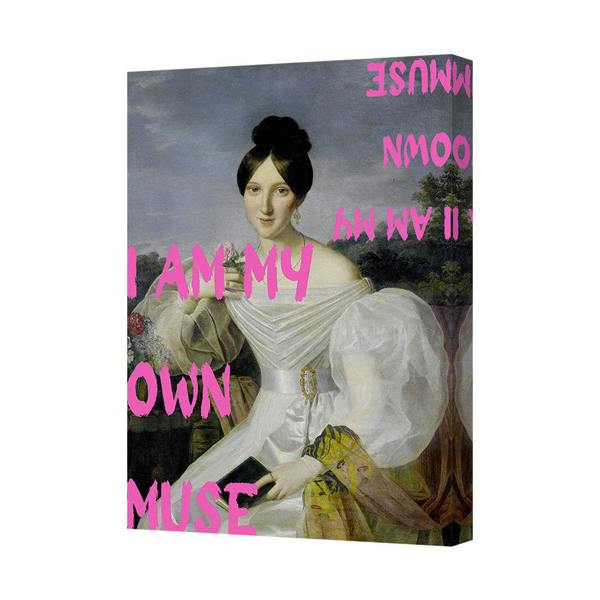 Benjamin Tate Design I Am My Own Muse Canvas Wall Art Print Modern Typography Gallery Wrapped