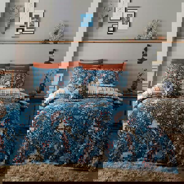 Portfolio Home Winter Stags Navy Duvet Cover Set