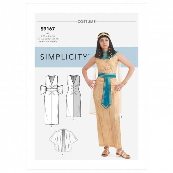 Simplicity Sewing Pattern 9167, Costumes, Dresses for Women, H5 (6-8-10-12-14) - Intermediate
