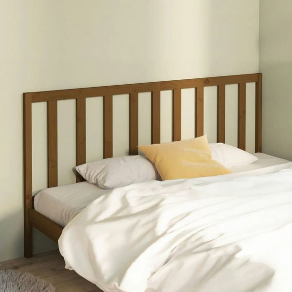 Berkfield Bed Headboard Honey Brown 206x4x100 cm Solid Wood Pine