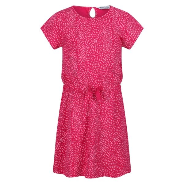 Regatta Childrens/Kids Catrinel Animal Print Casual Dress - Pink Fusion