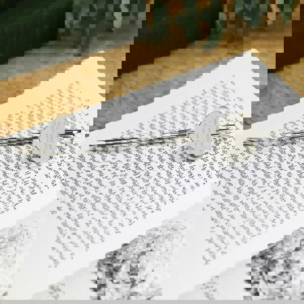 Personalised Memento Company Personalised Engraved Silver Heart Bookmark