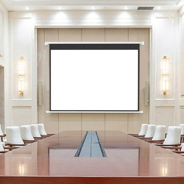 4:3 Wall Mount Electric Projector Screen for Home Theater Movie and Office Projector Screens Living and Home 172cm L x 110cm W
