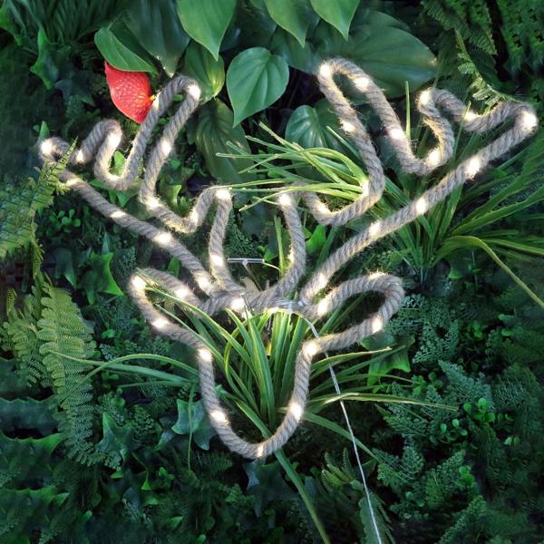 29cm Deer Head Hemp Rope LED Silhouette Light with Warm White LEDs for Festive Home Decor image 7
